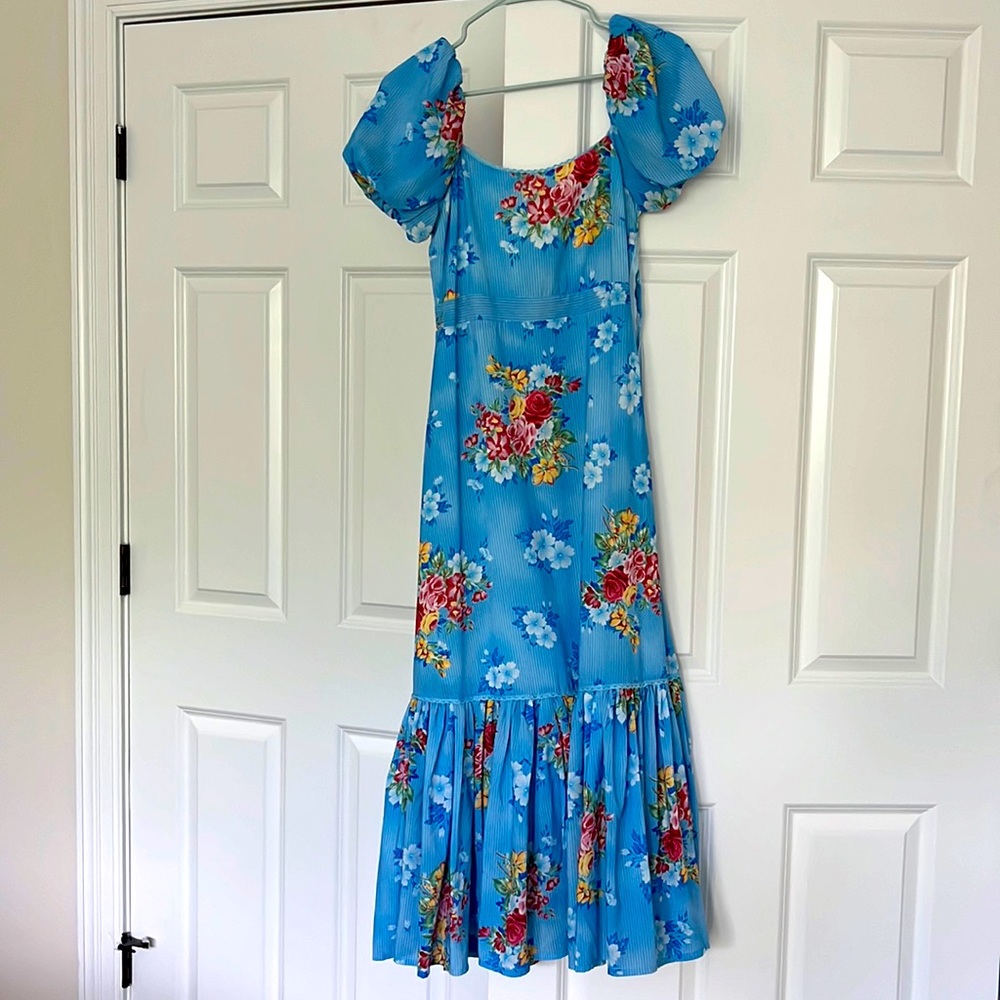 Sunday Up Floral Puff Sleeve Maxi Dress